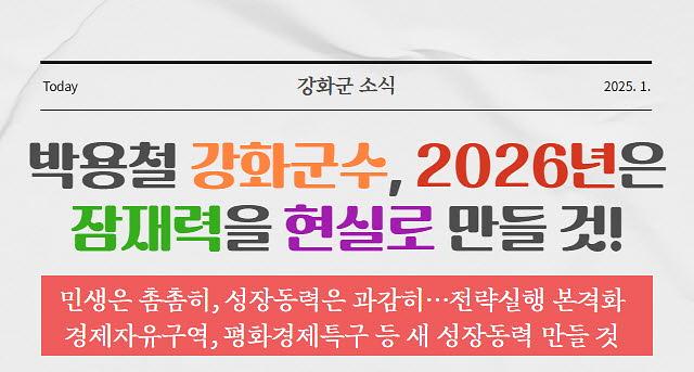 박용철 강화군수, 2026년은 잠재력을 현실로 만들 것! 사진