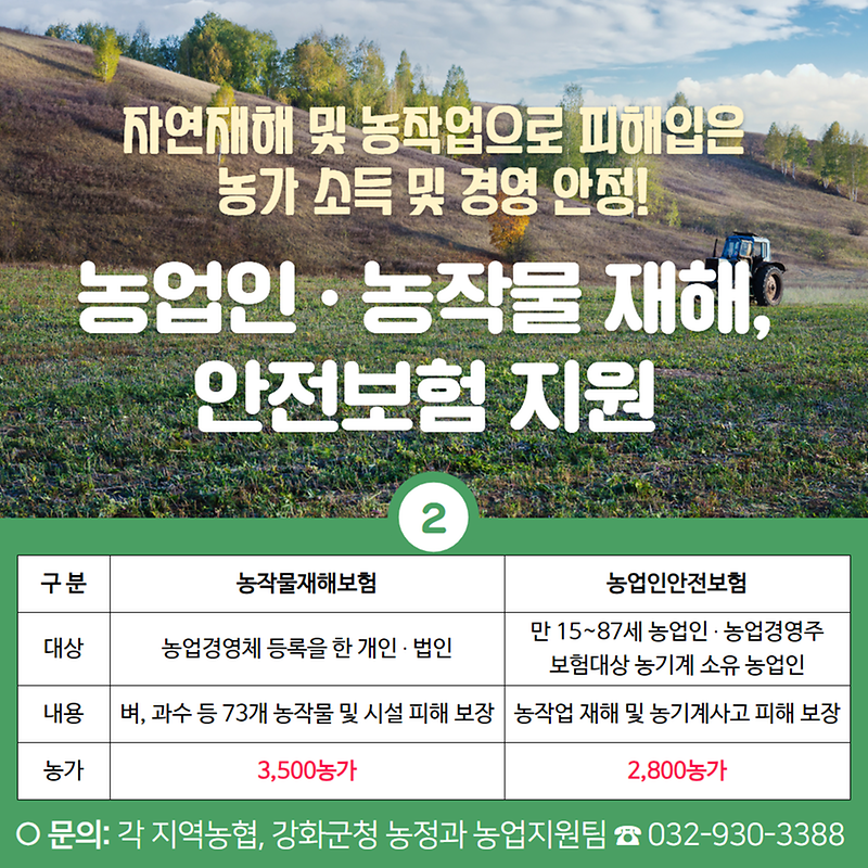강화군이 쏜다 제1탄! 농업분야