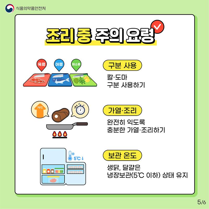 살모넬라 식중독 주의하세요!