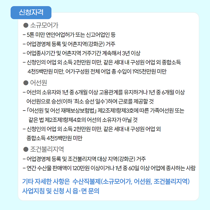 2025 수산공익직불제 안내