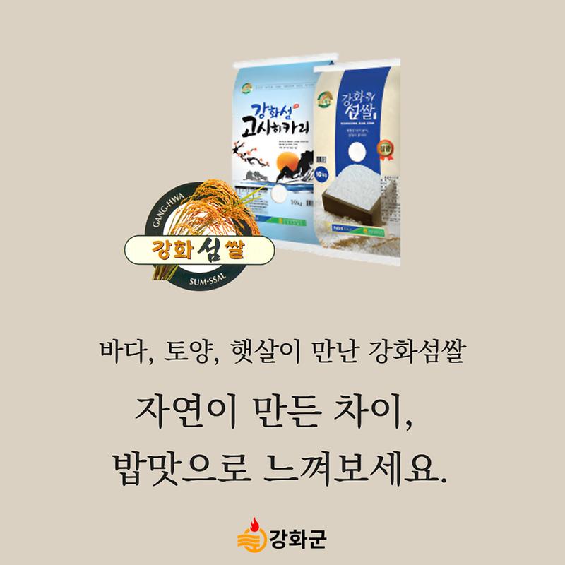 바다, 토양, 햇살이 만든 "강화섬쌀"