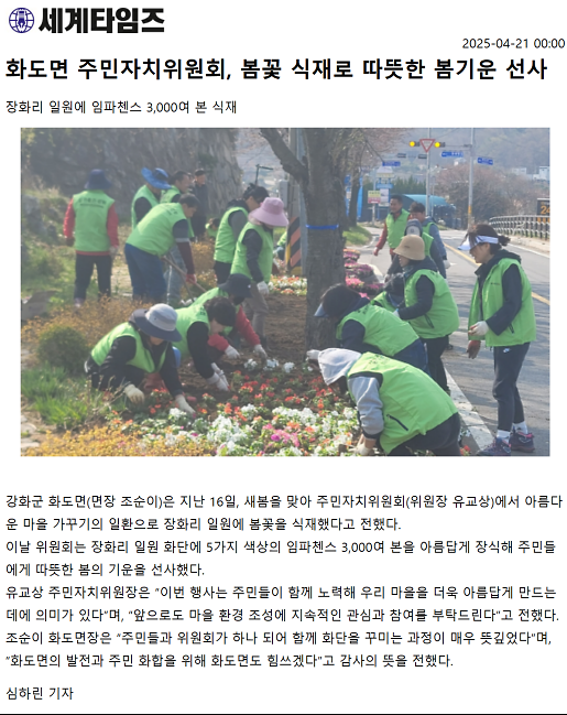 화도면_주민자치위원회,_봄꽃_식재로_따듯한_봄기운_선사