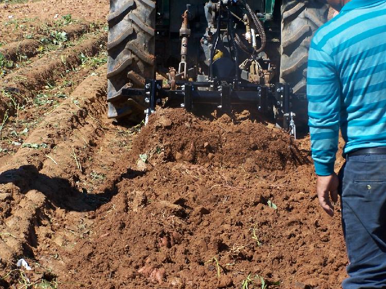 땅속작물수확기(트랙터부착진동형)