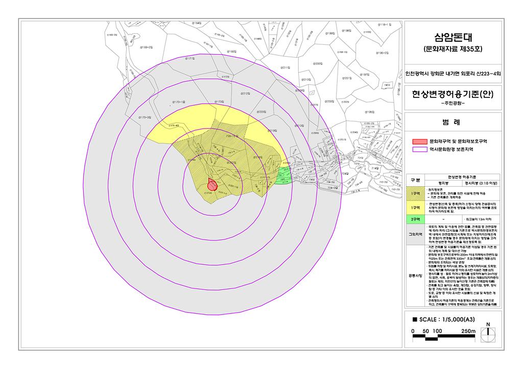 내가면 내 시지정현상변경변경열람(삼암돈대,오상리고인돌군, 망양돈대, 고천리고인돌군) 사진