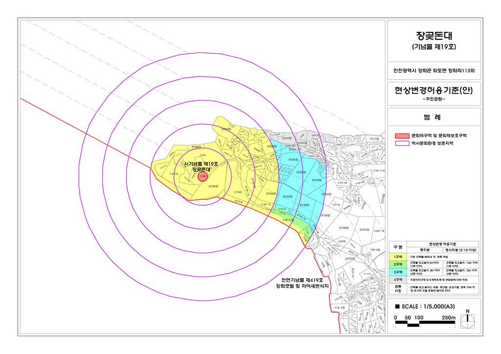 화도면 내 시지정현상변경열람1(분오리돈대, 장곶돈대, 이건창생가) 사진