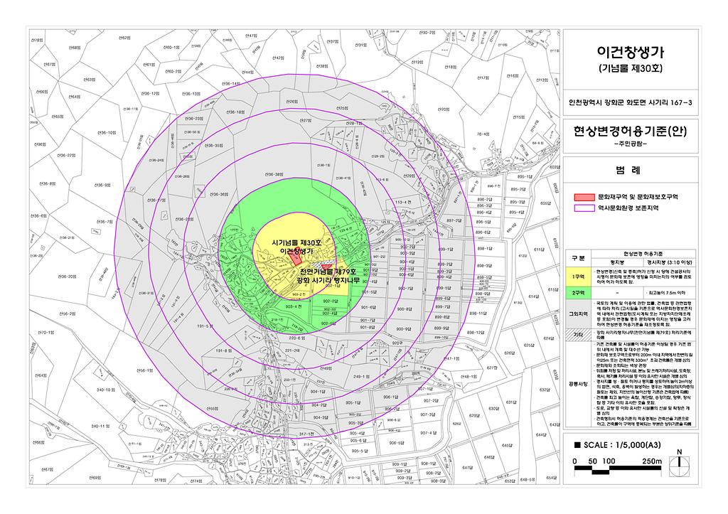 화도면 내 시지정현상변경열람1(분오리돈대, 장곶돈대, 이건창생가) 사진
