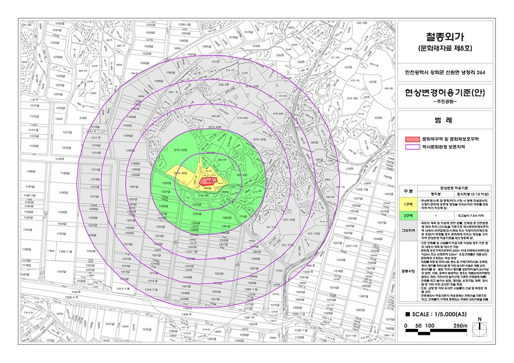 양도면, 선원면 내 시지정현상변경열람(굴암돈대, 김취려묘) 사진