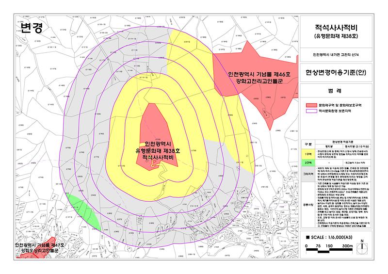 시지정문화재 주변 현상변경 허용기준(안)변경 열람․공고(내가면:적석사사적비, 계룡돈대) 사진