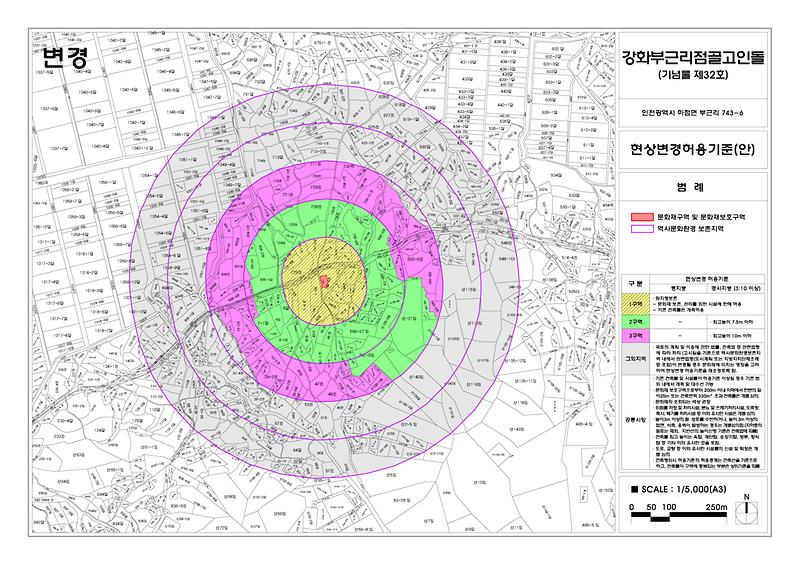 시지정문화재 주변 현상변경 허용기준(안)변경 열람․공고(하점면:부근리점골고인돌, 망월돈대) 사진