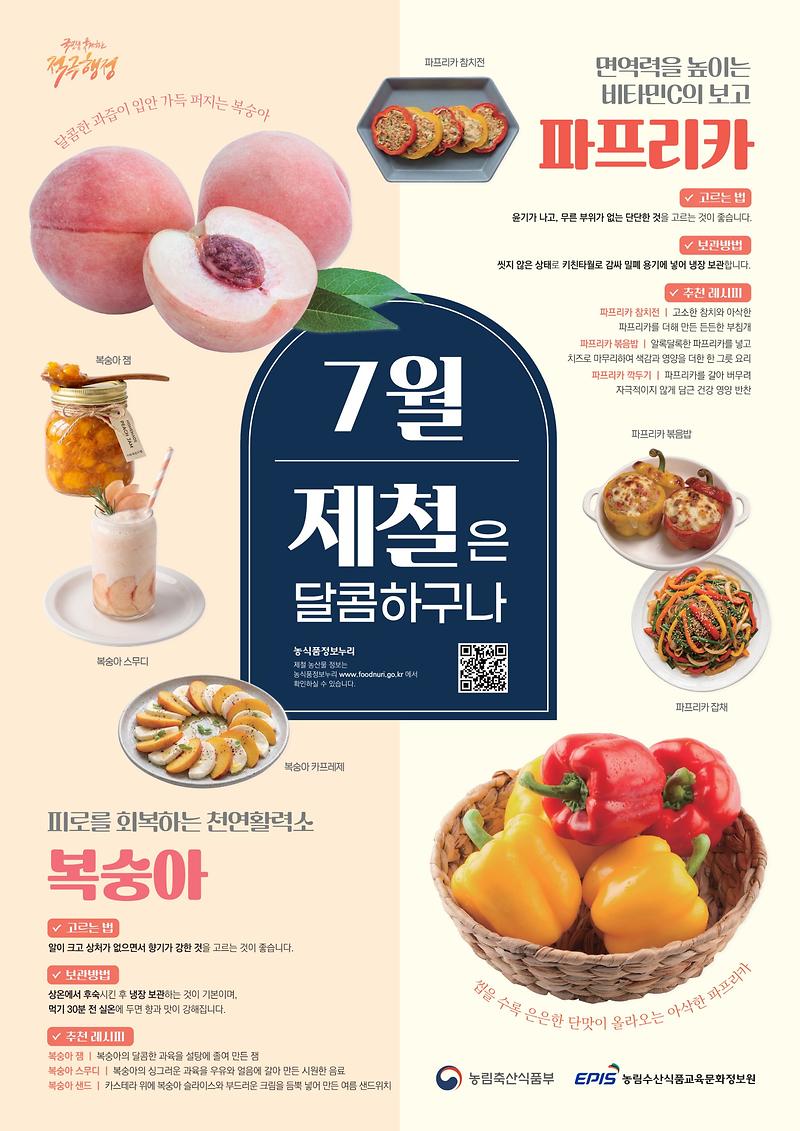 7월_제철농산물_포스터_(복숭아_파프리카)_세로형-복사_1