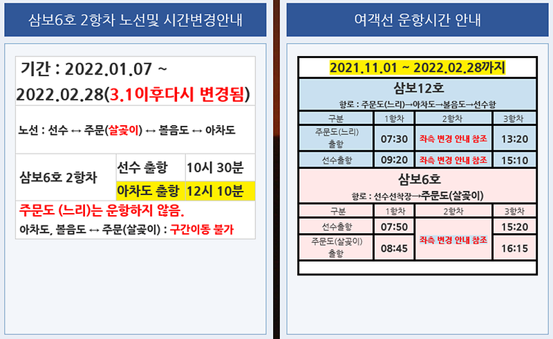 서도면_여객_항로