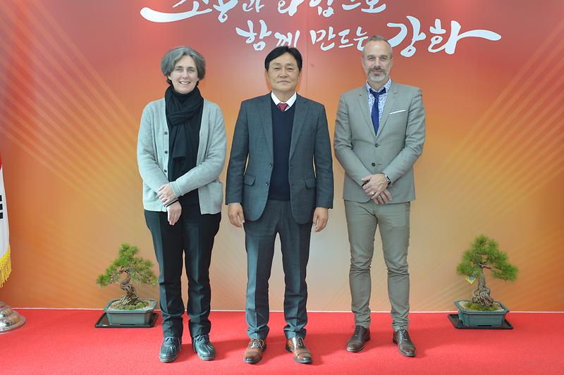 프랑스 로댕미술관 관장 강화군방문 사진