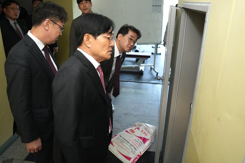 강화고등학교 기숙사 화재현장 확인 사진