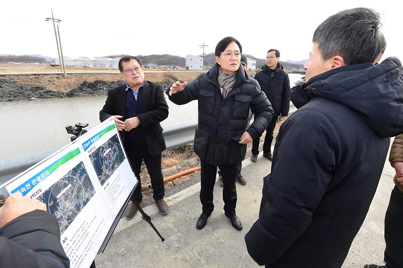 다송천 목속천 준설현장 확인 사진