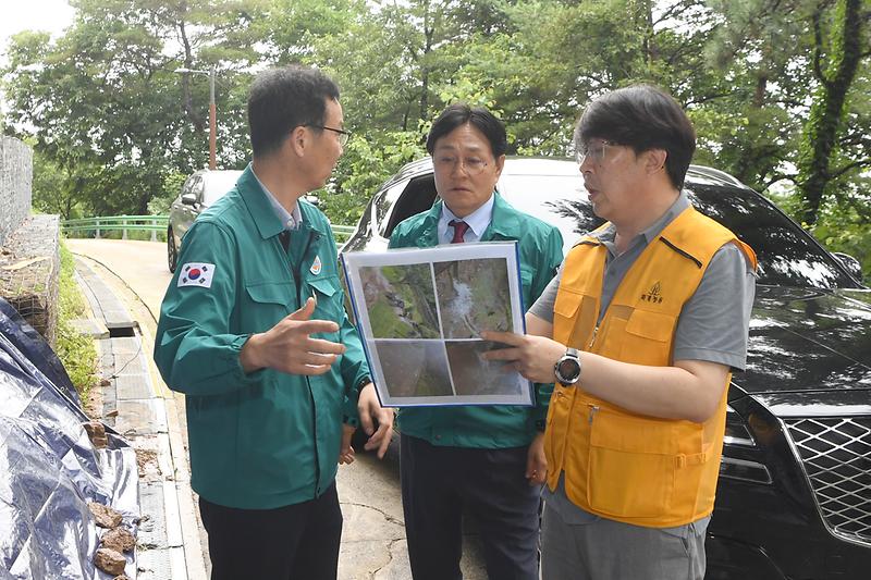 화개정원 폭우피해 복구현장 확인 사진