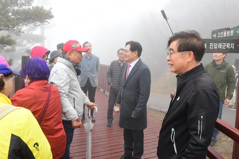 고려산 진달래 군락지 현장 확인 사진