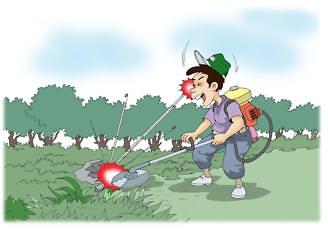 예초기_사용(안전보호대_착용)