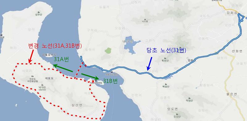 군내버스_삼산_연장1(31번_노선도)