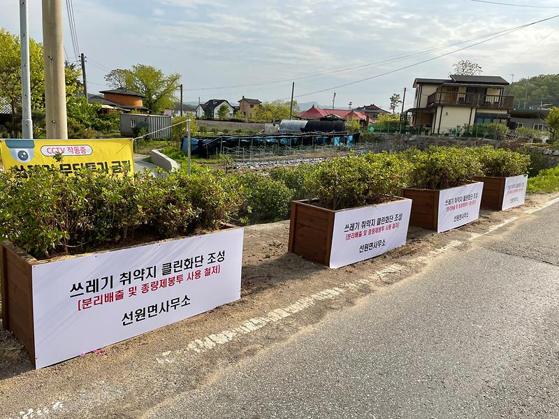 선원면_무단투기_방지_클린화단_조성