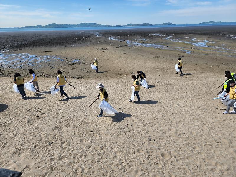 화도면 부녀자율방범대 분오리돈대 일원 환경정화 실시 사진