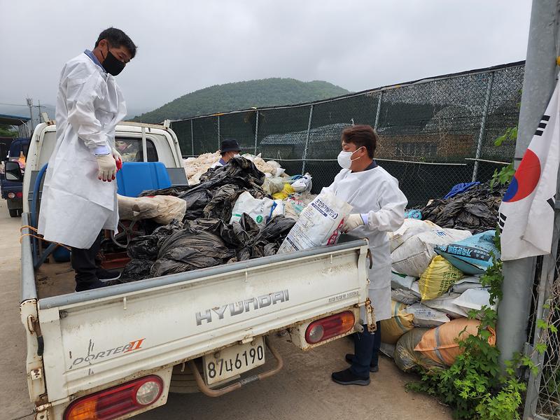 화도면_이장단_폐비닐_수거