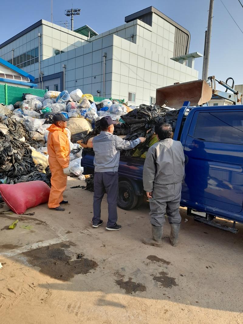 양도면_이장단_폐비닐_수거작업