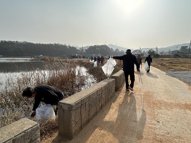 내가면_노인회_고려저수지_둘레길_환경정화