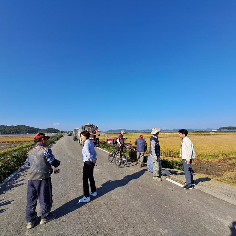 송해면_벼베기_현장_방문