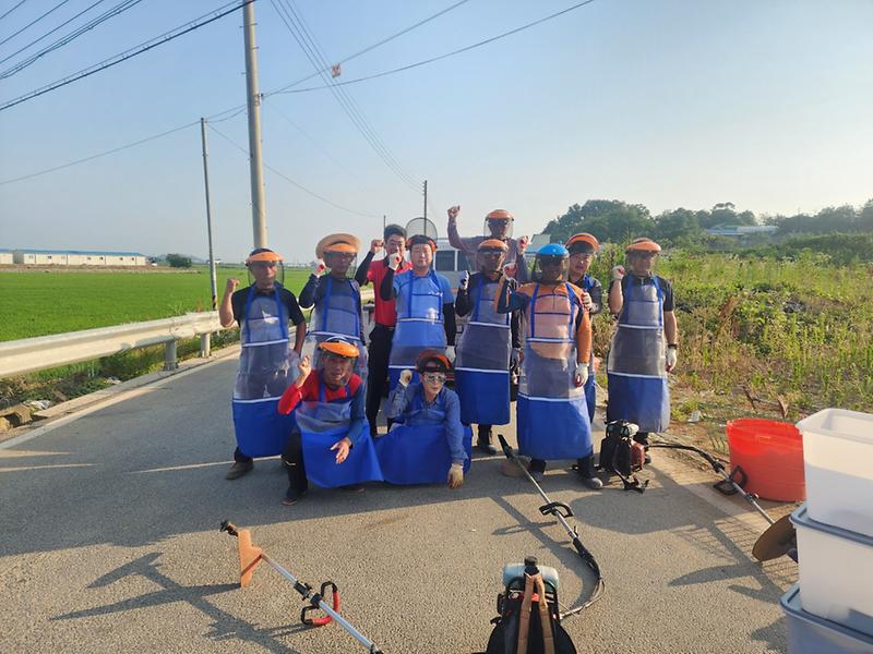 교동면_이장단,_도로변_제초_작업_실시_(1)