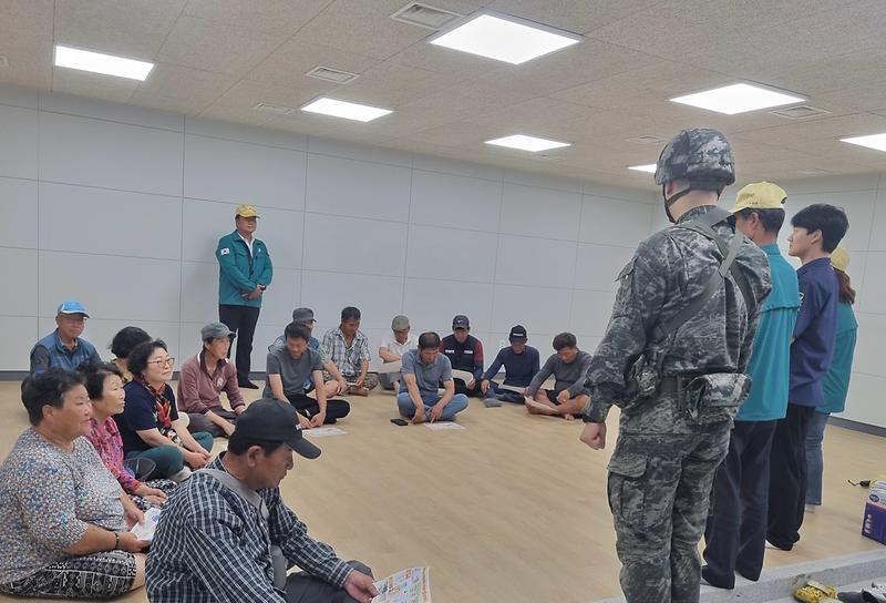 교동면,_민방공_대피_훈련_실시