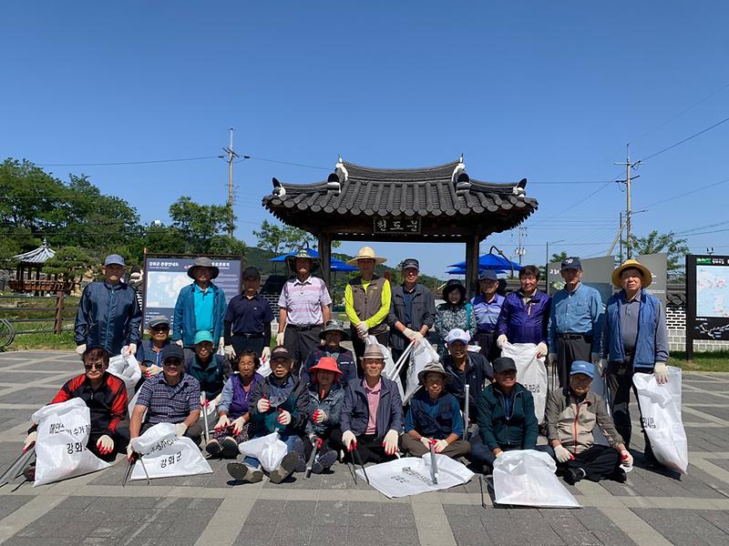 송해면_노인회,_다송천_일원_환경정화_활동_전개