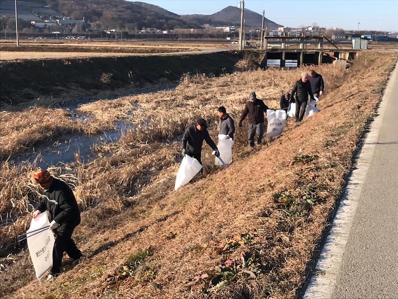송해면_새마을지도자_숭릉천__환경정화_실시