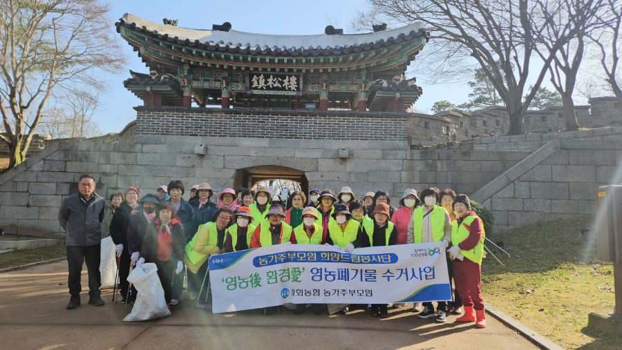 강화읍_농가주부모임_및_한국_여성_농업인_연합회,_북문_벚꽃길_환경_정화에_힘써