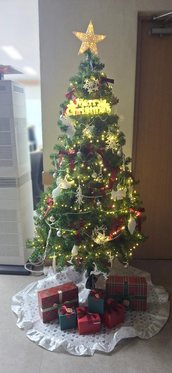 하점면,_“따뜻한_연말_보내세요!”…면사무소에_크리스마스트리_설치