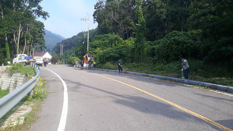 내가면_농촌지도자회,_덕산_산림욕장_진입로_제초_작업_실시