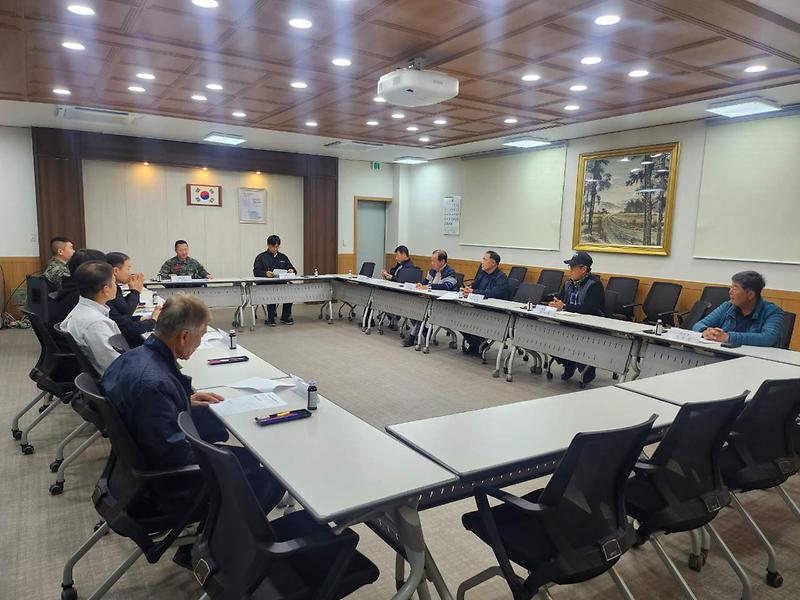 송해면,_우기철_배수갑문_개방_관련_회의_개최