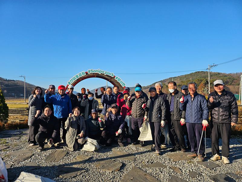 양사면_노인회,_덕하교_일원_환경정화에_앞장