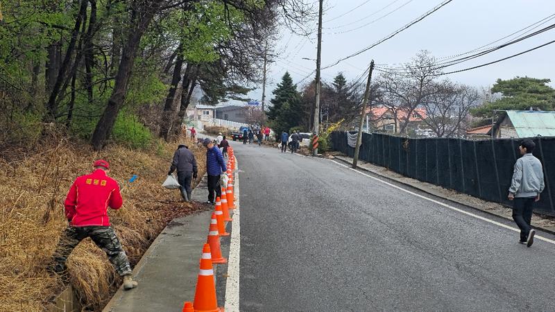 하점면_부근1리,_장병들과_진달래_개화_맞이_환경정화_실시