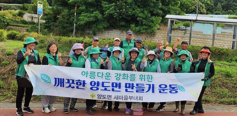 양도면_새마을남녀지도자,_바쁜_영농철에도_한마음으로_도로변_가로_정비