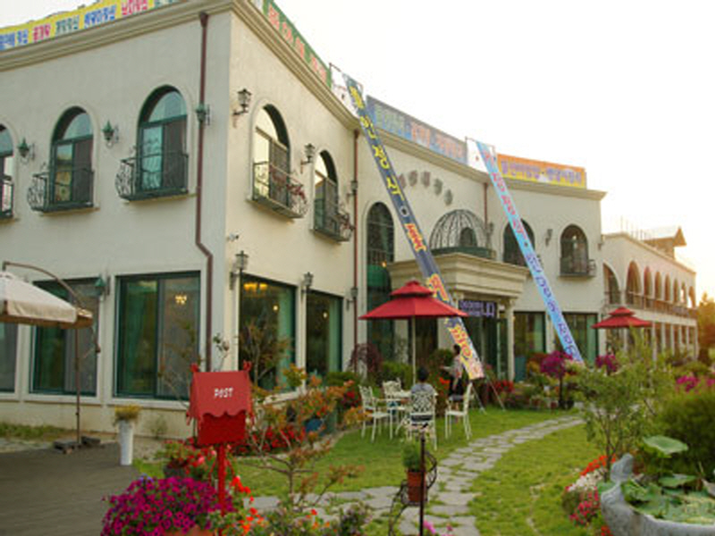 뜰안에 정원 사진