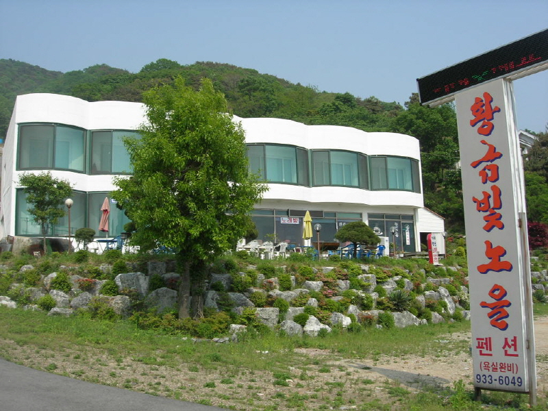 황금빛 노을 사진