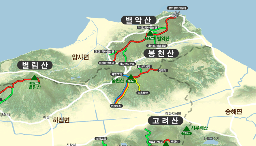 봉천산의 등산로 이미지