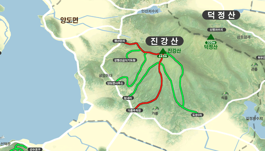 진강산의 등산로 이미지