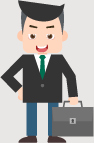 서류가방을 들고있는 남자 이미지