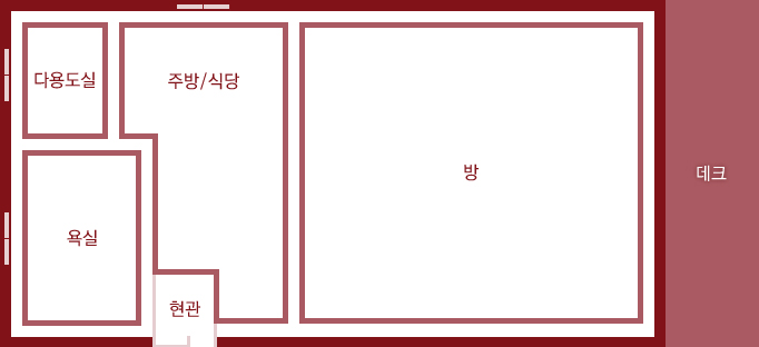 평화빌리지 5인실 배치도