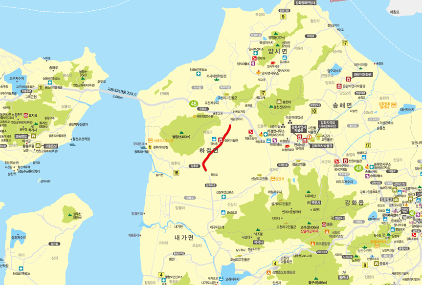 이강~창후 코스 지도