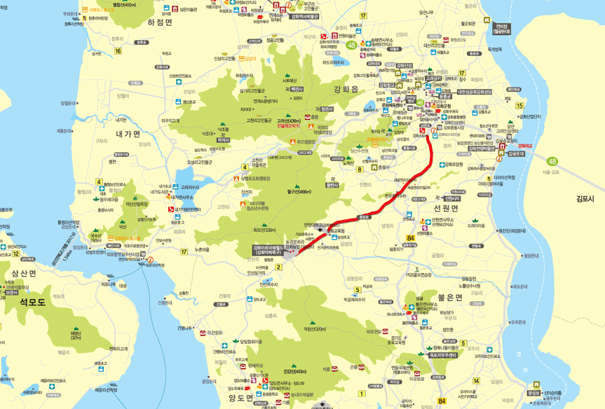 터미널~기술센터 코스 지도